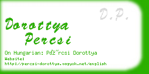 dorottya percsi business card